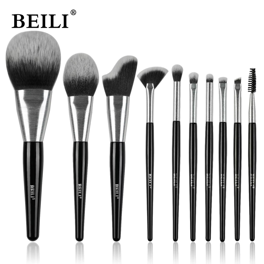 10-Piece Rose Gold Luxury Vegan Makeup Brush Set — Contour & Blush Brushes — Prime Trend Market