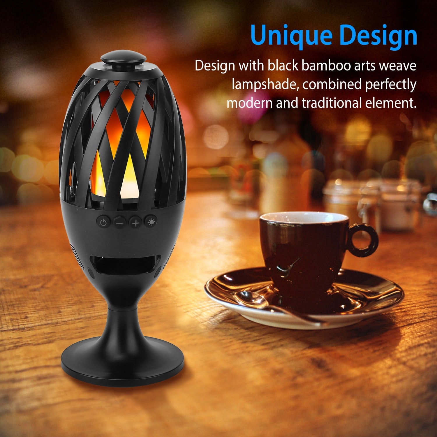 LED Flame Torch Bluetooth Speaker — Outdoor Waterproof Stereo Bass for Party & Camping — Eliza & Tuan