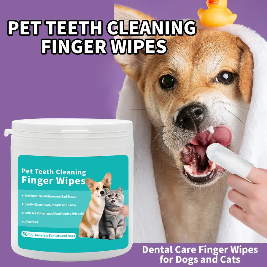 Luxury Pet Dental & Ear Care Cleaning Wipes – Disposable Fingertip Wipes for Cats & Dogs — Prime Trend Market