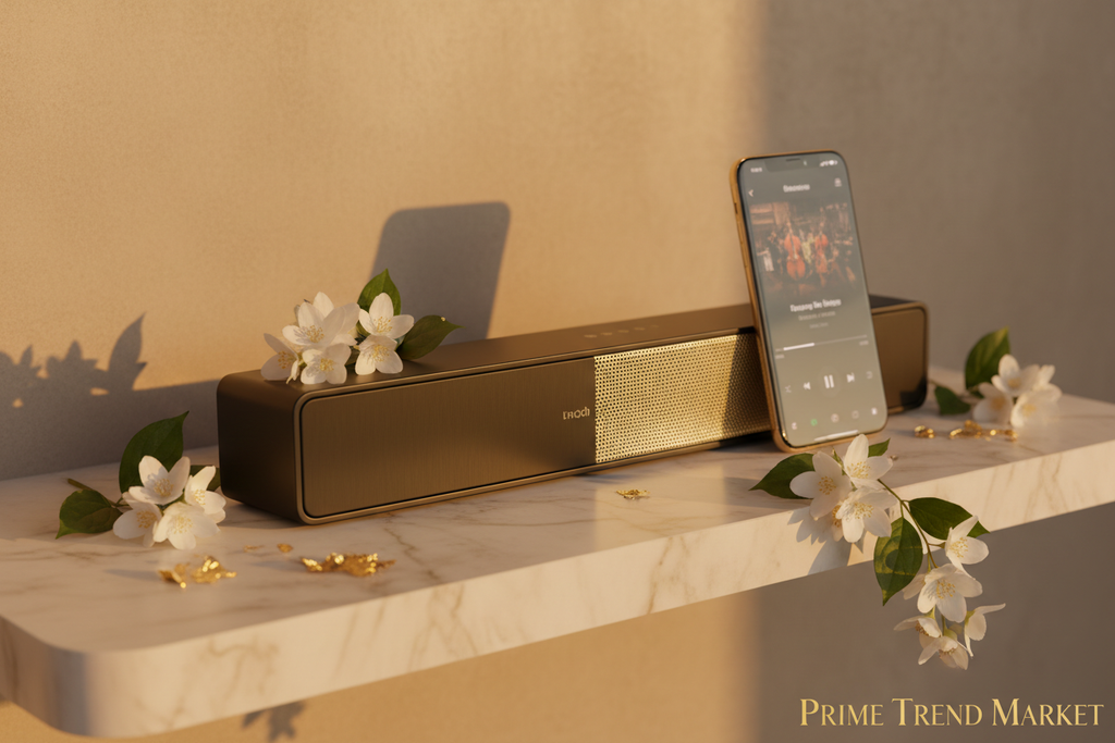 Echo Wall Bluetooth Speaker — Slim Bar Design, 20W Surround Sound, 8Hr Battery, 2 Sizes — Eliza & Tuan