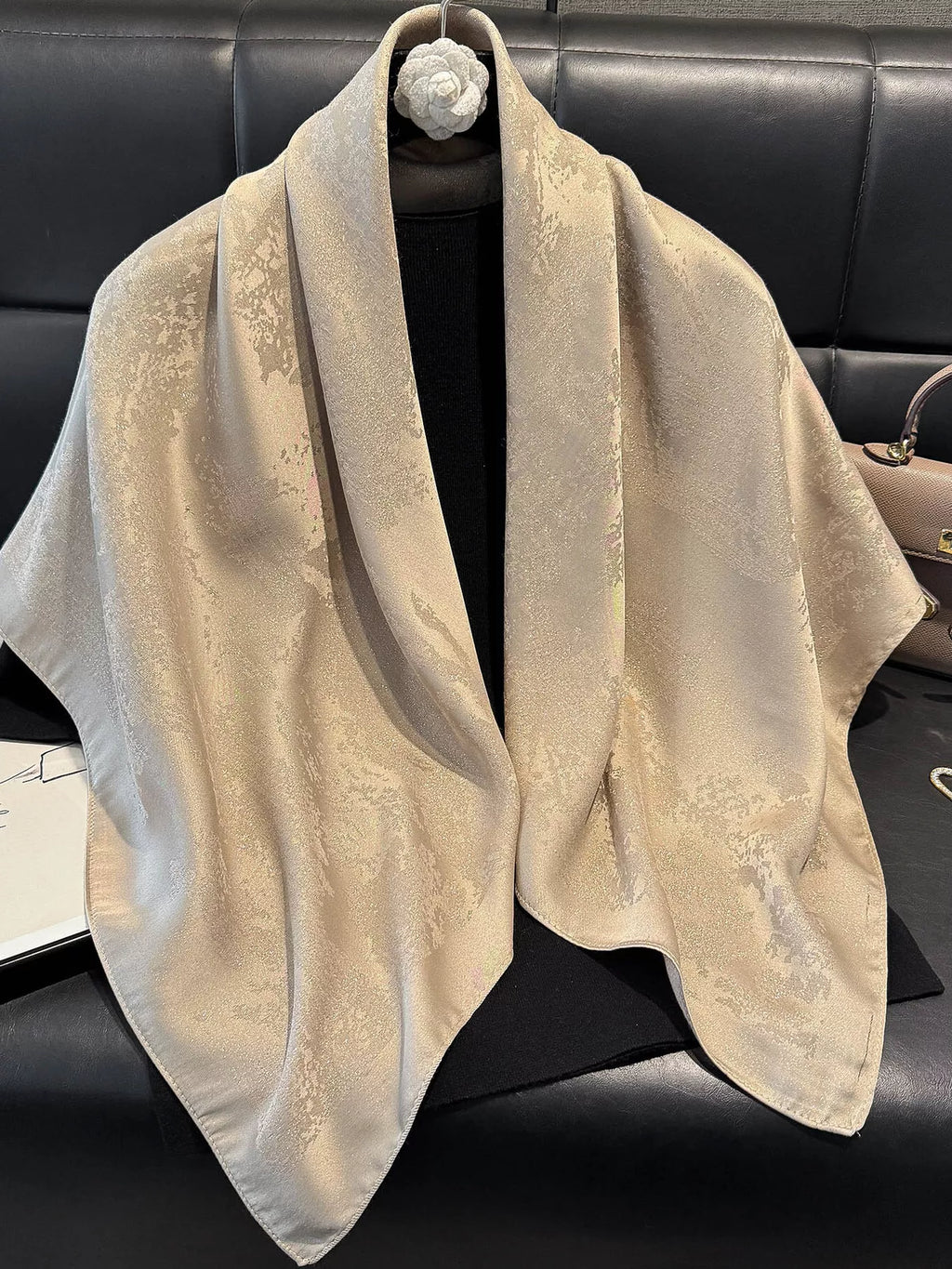 Lightweight Satin-Look Square Scarf