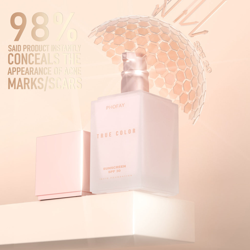 Matte Sunscreen Liquid Foundation SPF 30 — Full Coverage & Sun Protection | 6 Shades — Prime Trend Market