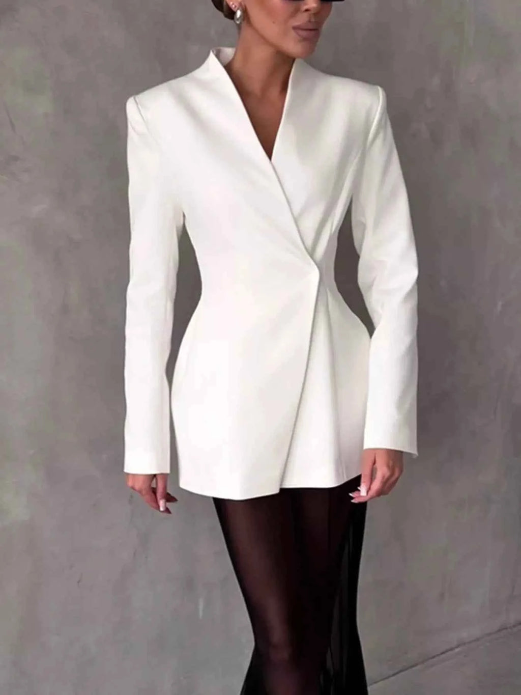 Slim-Fit Structured-Waist Blazer