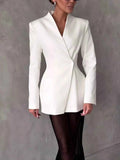Slim-Fit Structured-Waist Blazer