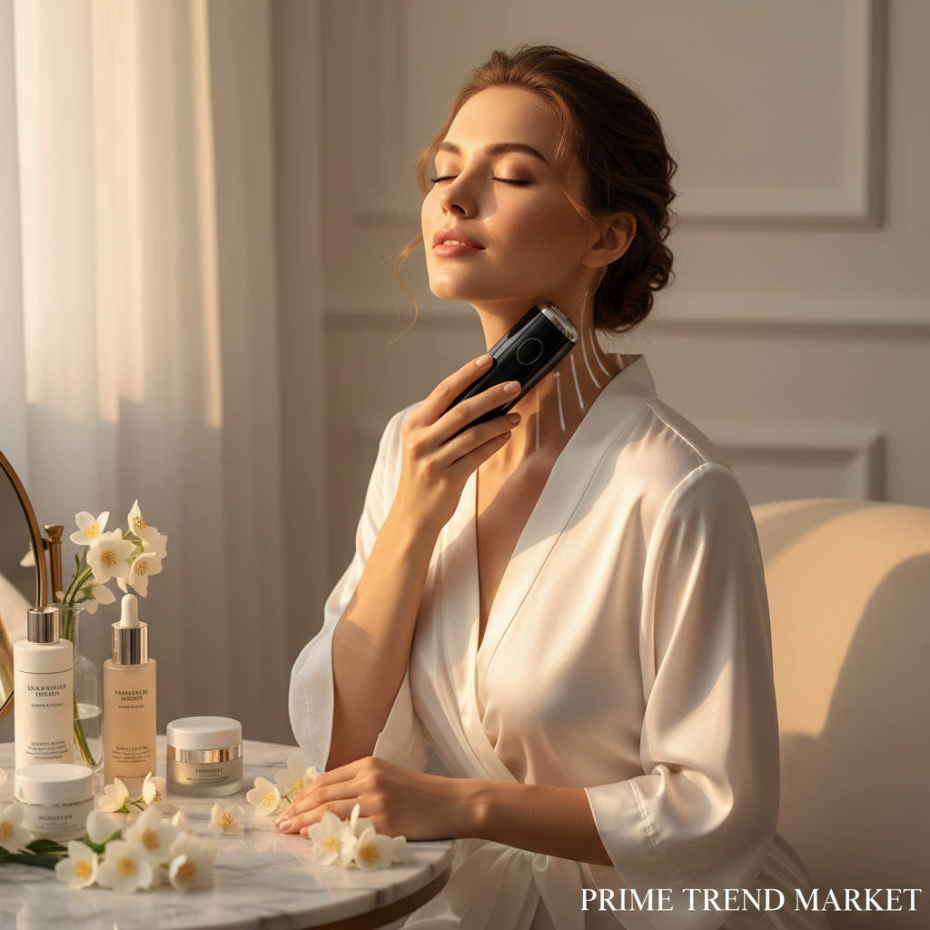 Luxury EMS Thermal Neck Lifting & Tightening Massager — Microcurrent Skin Renewal & 3-Color LED Photon Therapy — Eliza & Tuan