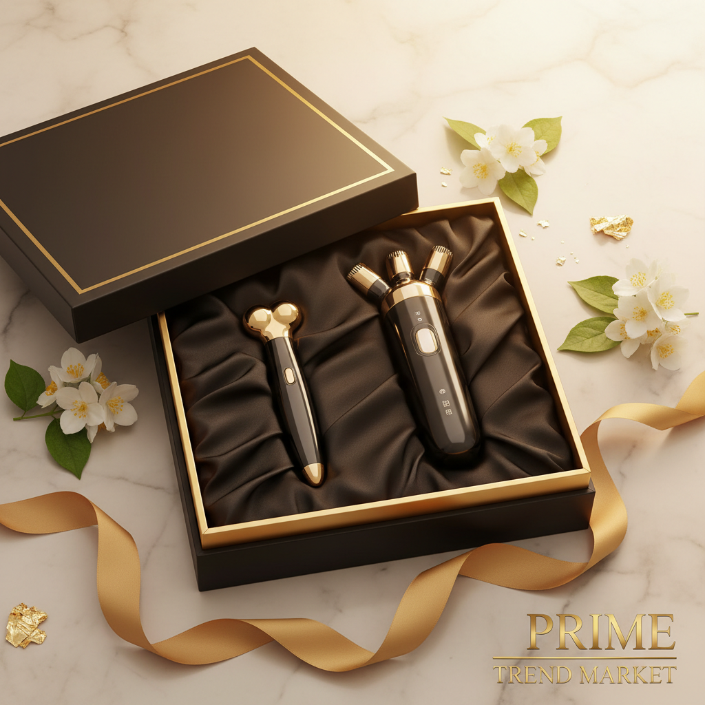 Eye & Glow Bundle | Eye & Face Massager + 6-in-1 RF Mesotherapy Beauty Pen — Prime Trend Market