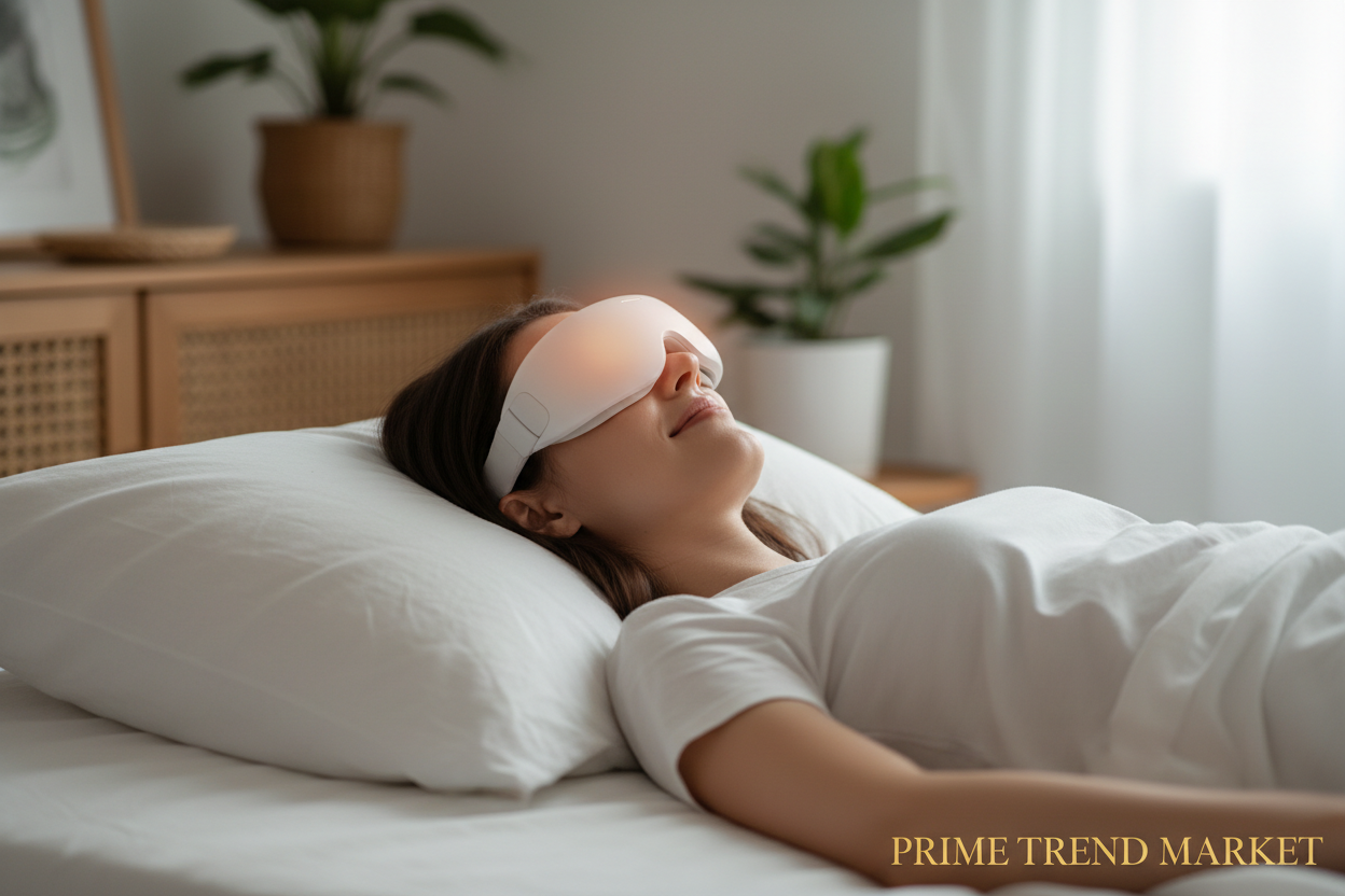 VEVOR Eye Massager with Heat | 5 Modes Bluetooth Music | 180° Foldable Eye Care Device | White — Prime Trend Market