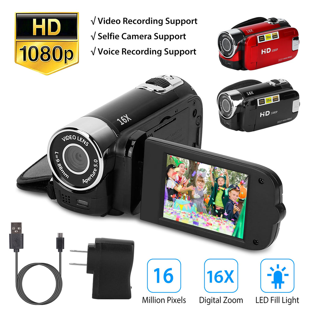 Luxury 270° Rotating Vlog Camera — 1080P HD, 16x Zoom, Built-in Fill Light & Selfie Mode — Prime Trend Market