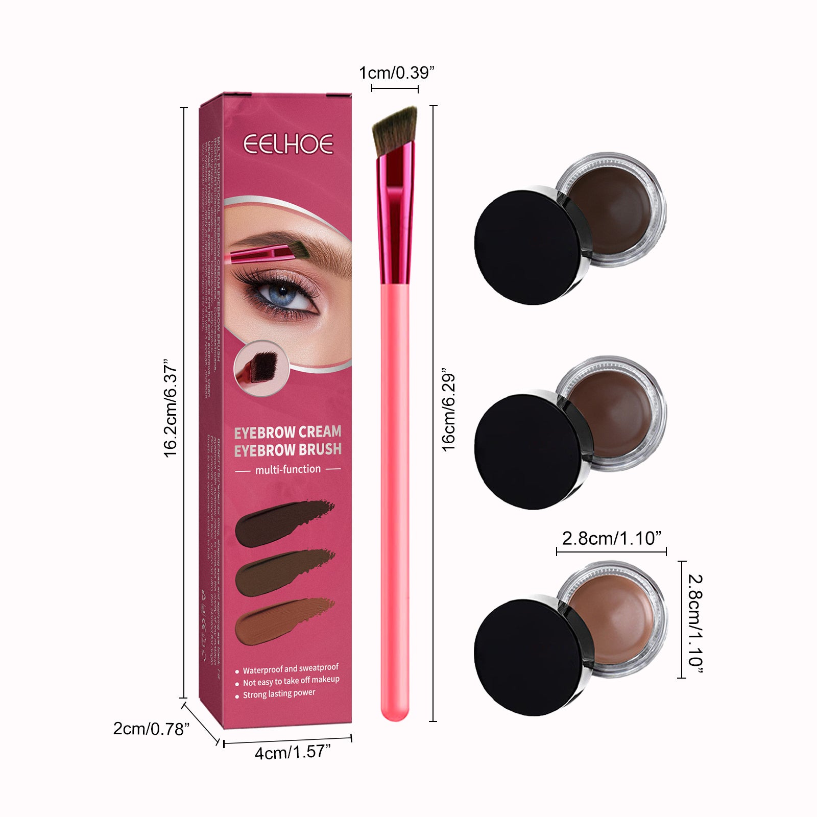 Multi-Functional Eyebrow Brush Kit — Fill, Shape & Define | 3 Shades — Prime Trend Market