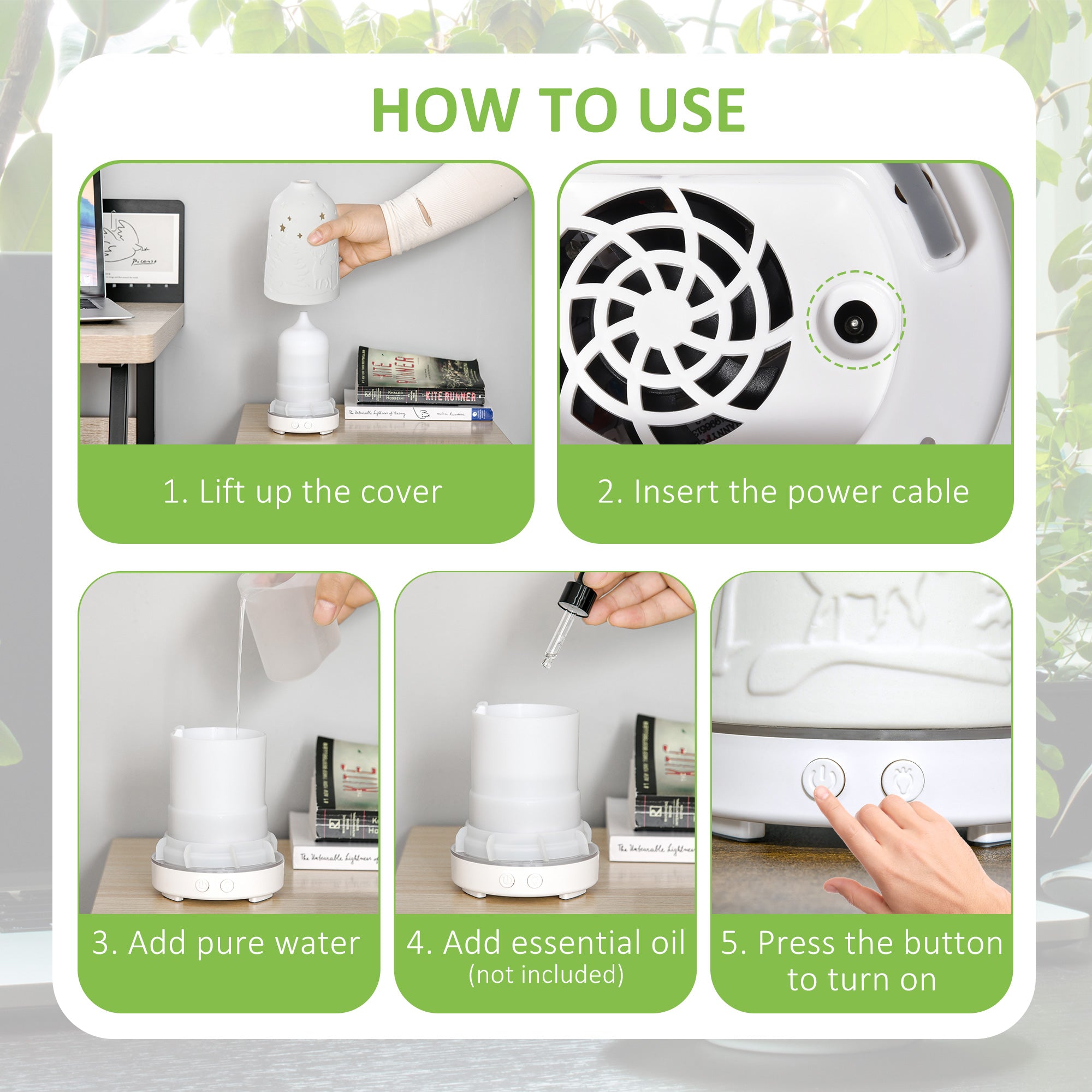 Ceramic Ultrasonic Aromatherapy Diffuser 100ml | 7-Color LED, Timer & Waterless Auto-Off | Premium Home & Office Diffuser — Prime Trend Market