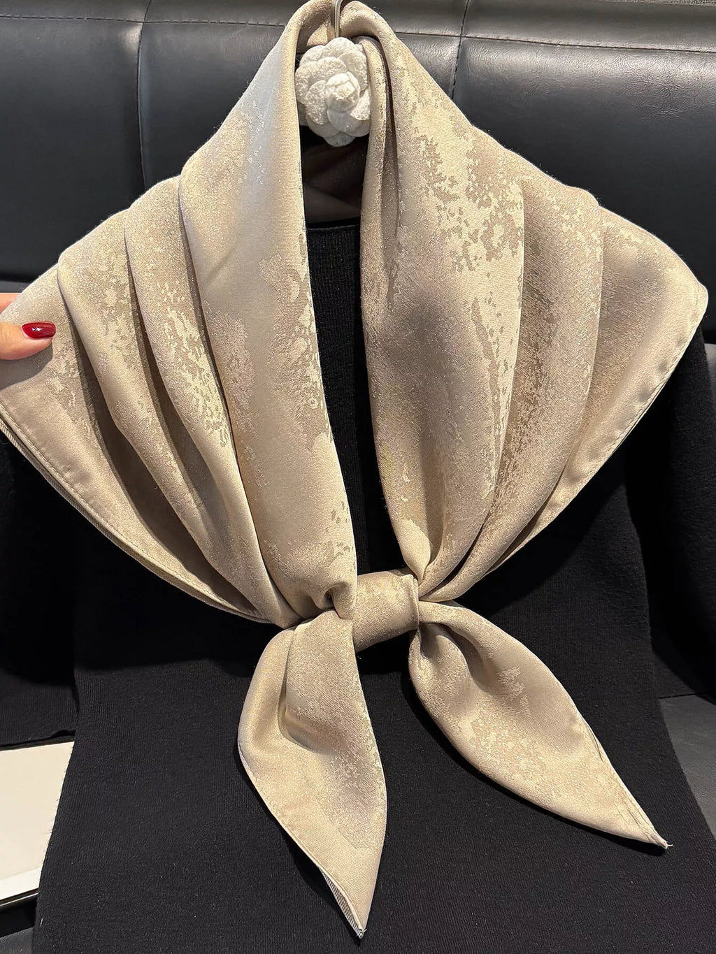Lightweight Satin-Look Square Scarf
