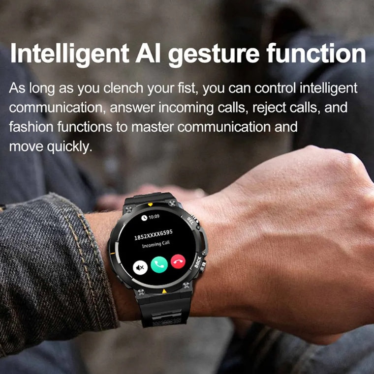 MAX18 AMOLED Smartwatch – 1.43" Big Screen, BT Calls, Gesture Control, AI Voice, Sports Smart Watch for Men — Prime Trend Market
