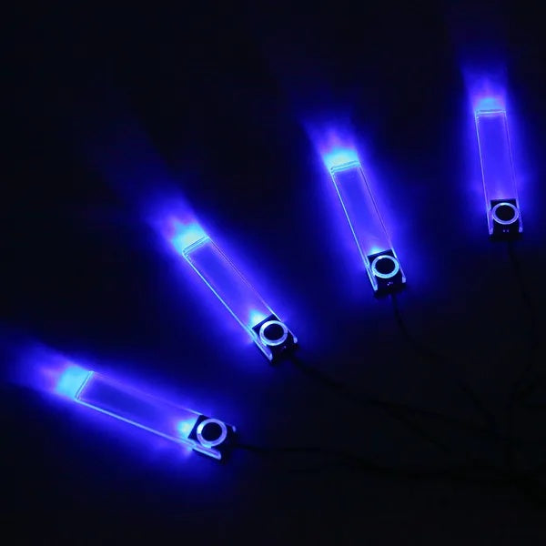 4Pcs Car Interior LED Atmosphere Light Set – Blue Ambient Glow — Prime Trend Market
