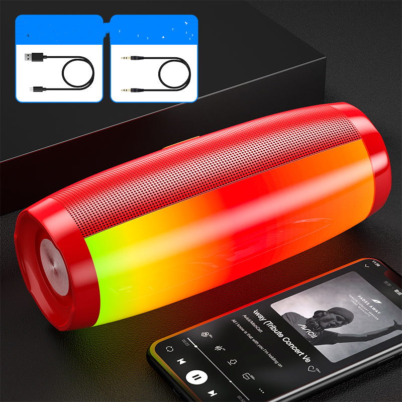 BassGlow™ RGB Bluetooth Speaker — Wireless Portable Bass Sound with Neon Light Show — Eliza & Tuan