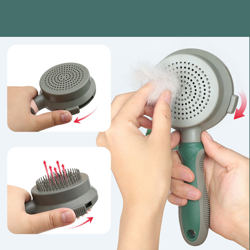 Pet Self-Cleaning Slicker Brush — Double-Sided Grooming Comb — Prime Trend Market