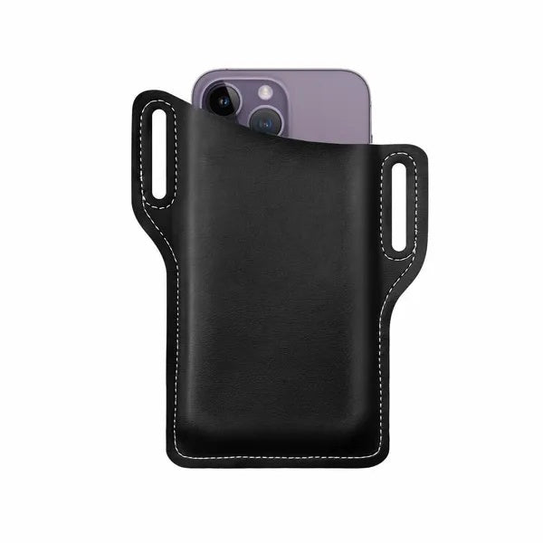 Men's Leather Phone Belt Holster — Waist Pouch with Belt Loop — Prime Trend Market