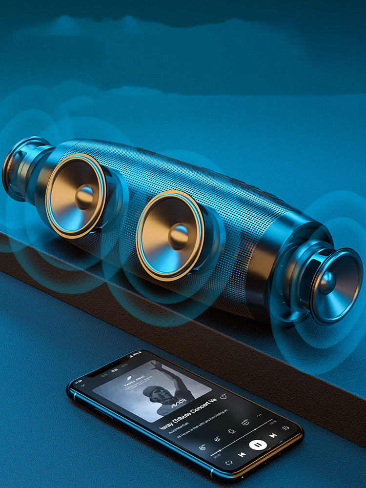 BassGlow™ RGB Bluetooth Speaker — Wireless Portable Bass Sound with Neon Light Show — Eliza & Tuan