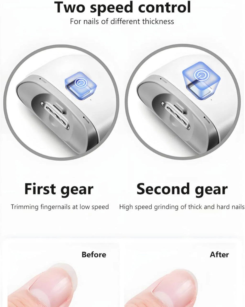 Safety Electric Nail Clipper — Automatic Thick Nail Trimmer | Professional At-Home Nail Tool — Prime Trend Market