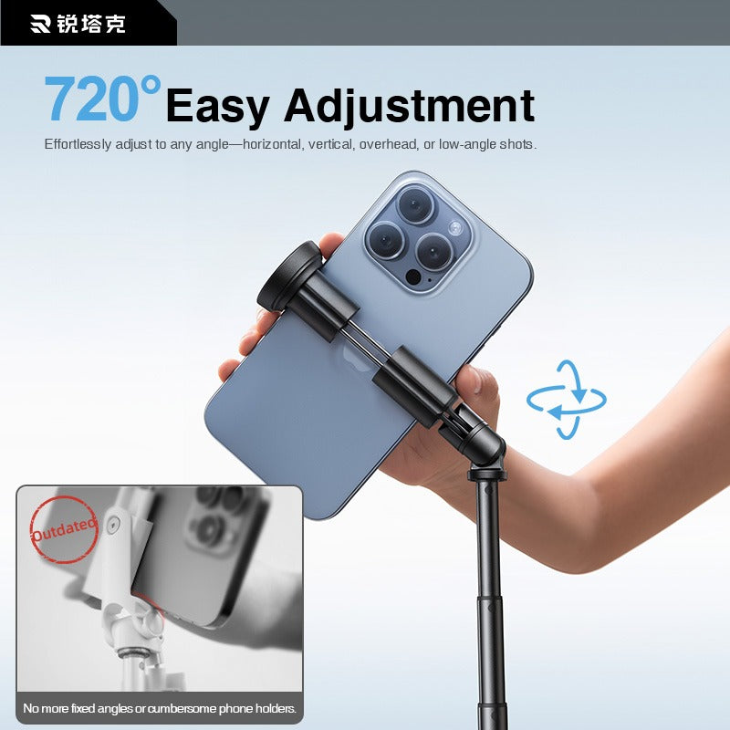 67" Selfie Stick Tripod with Remote — Auto Open, 360° Rotatable, Magnetic for Travel & Live Streaming — Prime Trend Market