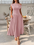 Single-Shoulder Dress with Pockets