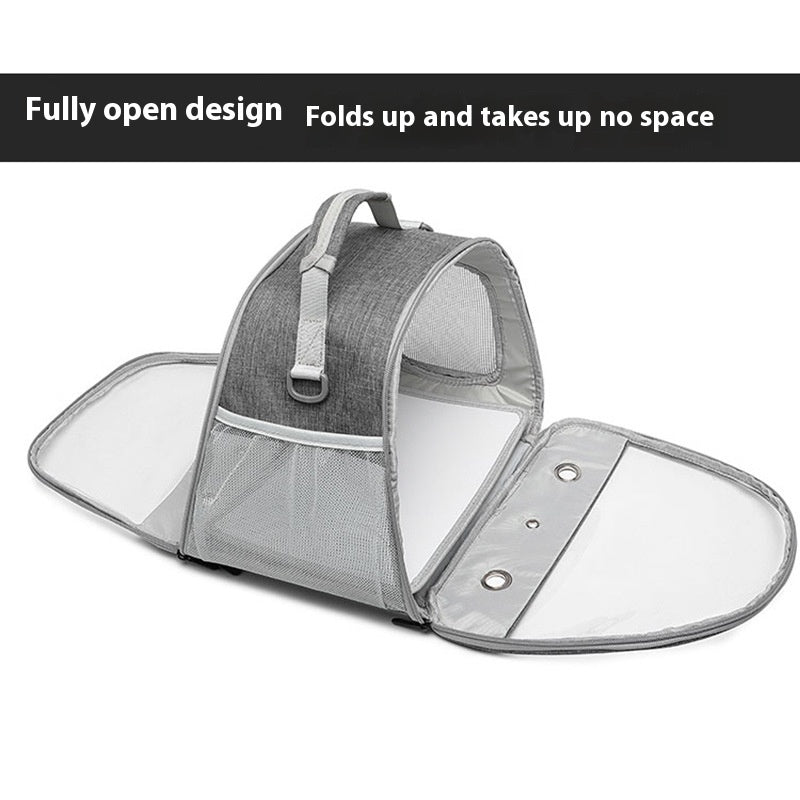 Luxury Portable Foldable Pet Outing Cage – Breathable Travel Carrier for Cats & Dogs — Prime Trend Market