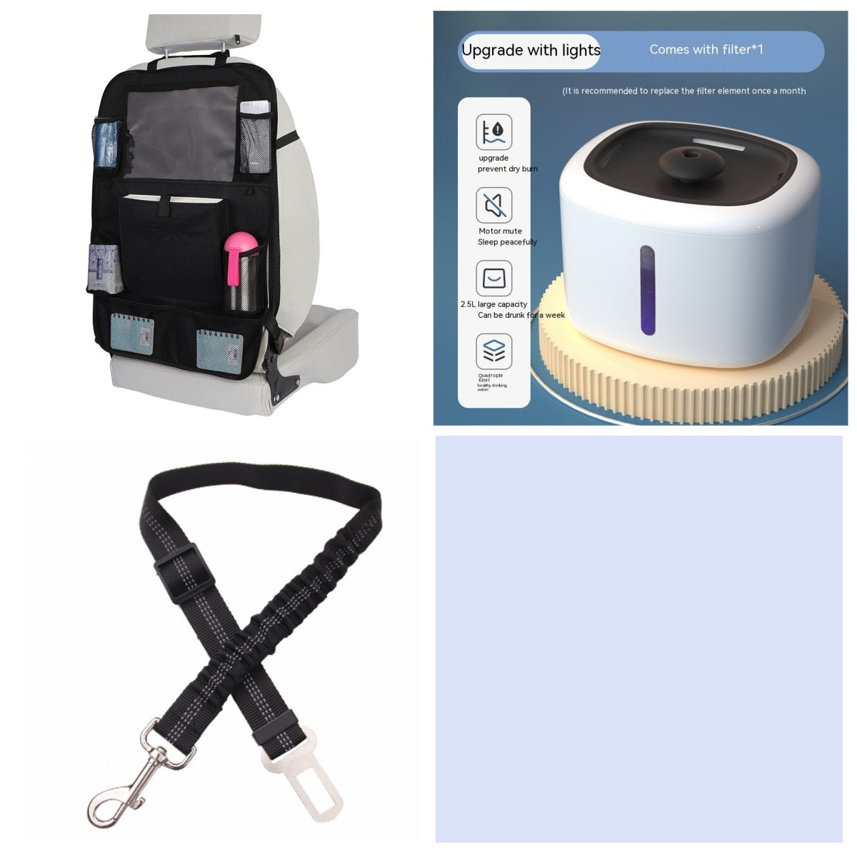 Luxury Smart Pet Water Fountain — Auto-Circulation, LED Light, 7 Colors & 4 Styles — Prime Trend Market