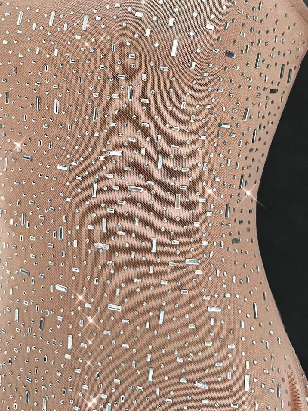 Rhinestone-Detail Mini Cami Dress
