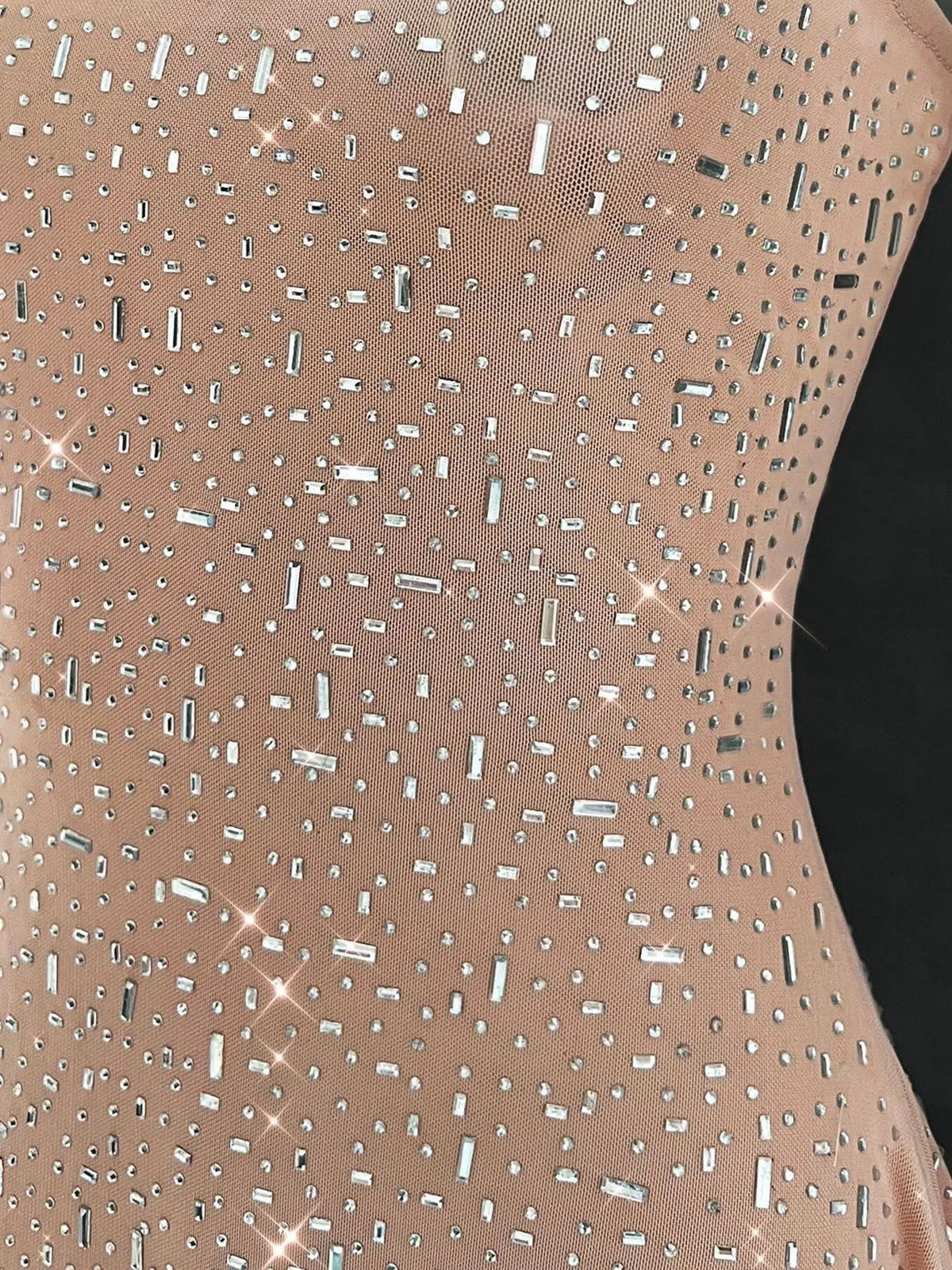 Rhinestone-Detail Mini Cami Dress