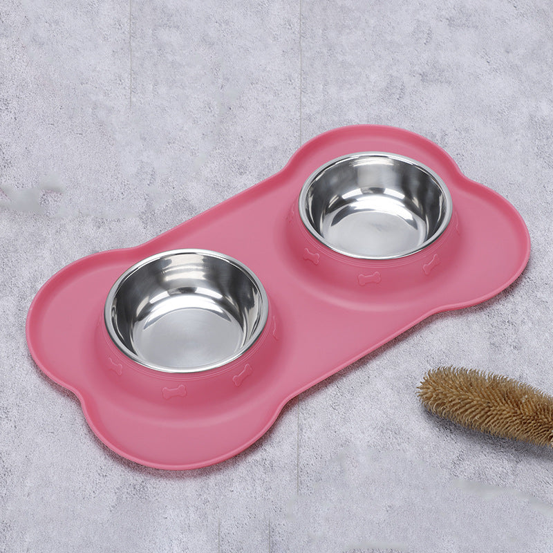 Luxury Silicone Foldable Anti-Spill Pet Double Bowl – Portable Travel Bowl for Cats & Dogs — Prime Trend Market