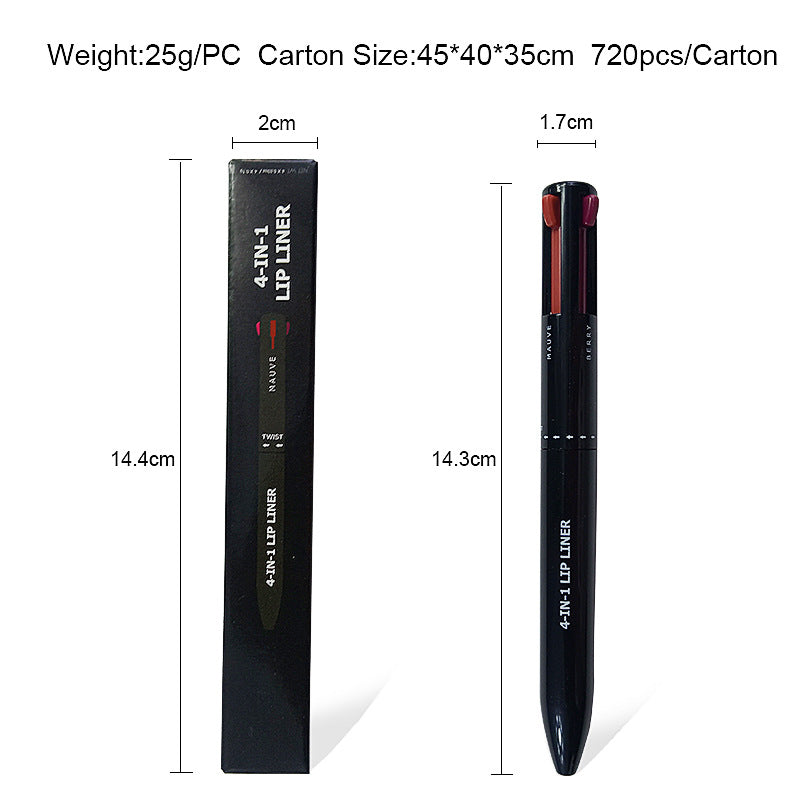 4-in-1 Multifunctional Makeup Pen – Eyeliner, Lip Liner, Brow Pencil & Highlighter | Travel-Ready Beauty Pen — Prime Trend Market