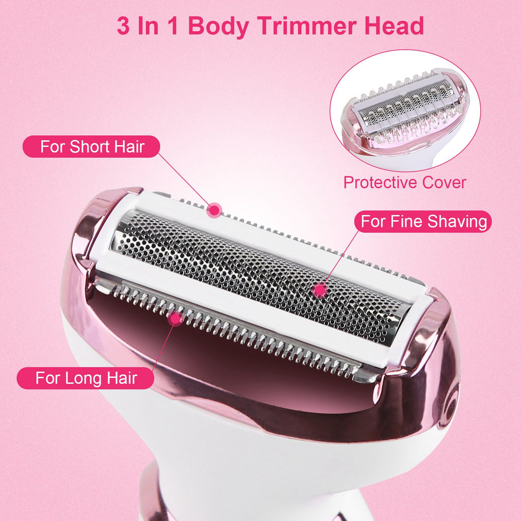 4-in-1 Women's Electric Shaver — Eyebrow, Nose, Face & Bikini Trimmer | Rechargeable — Prime Trend Market