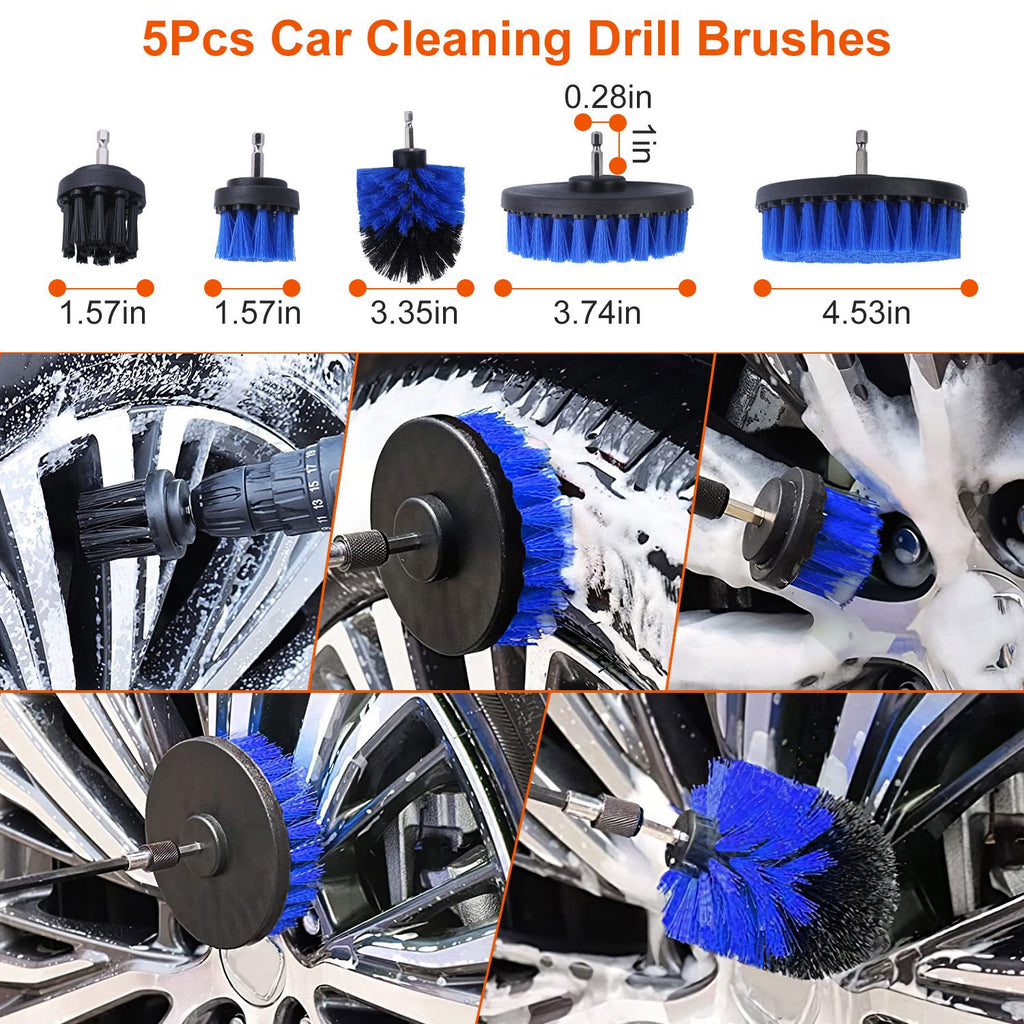 26-Piece Professional Car Detailing Kit – Drill Brushes, Buffing Pads & Interior/Exterior Brushes — Prime Trend Market