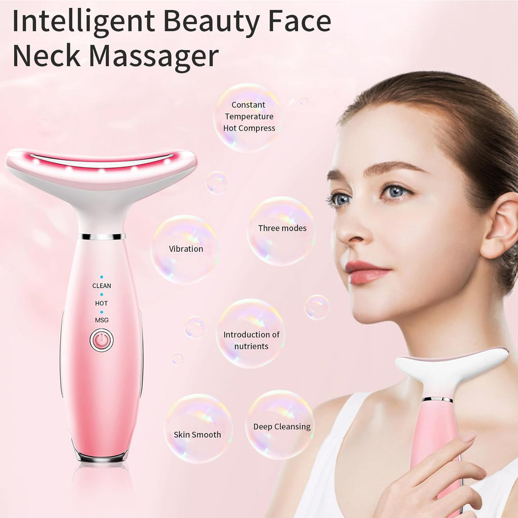 3-in-1 Face & Neck Sculpting Massager — Thermal + Vibration + Lifting Tool — Prime Trend Market