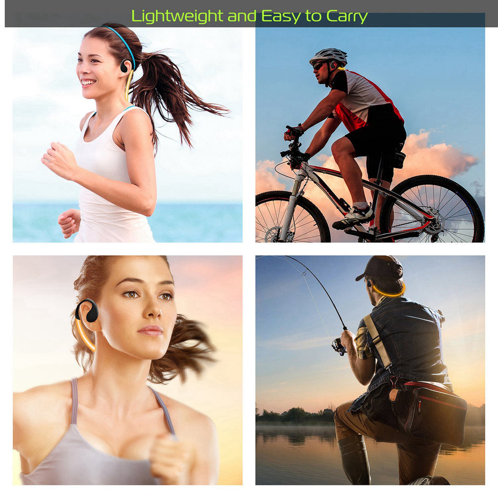 Wireless Sports Neckband Earphones — Bluetooth V4.1, LED Light, Sweat-Proof, 8Hr Battery — Eliza & Tuan