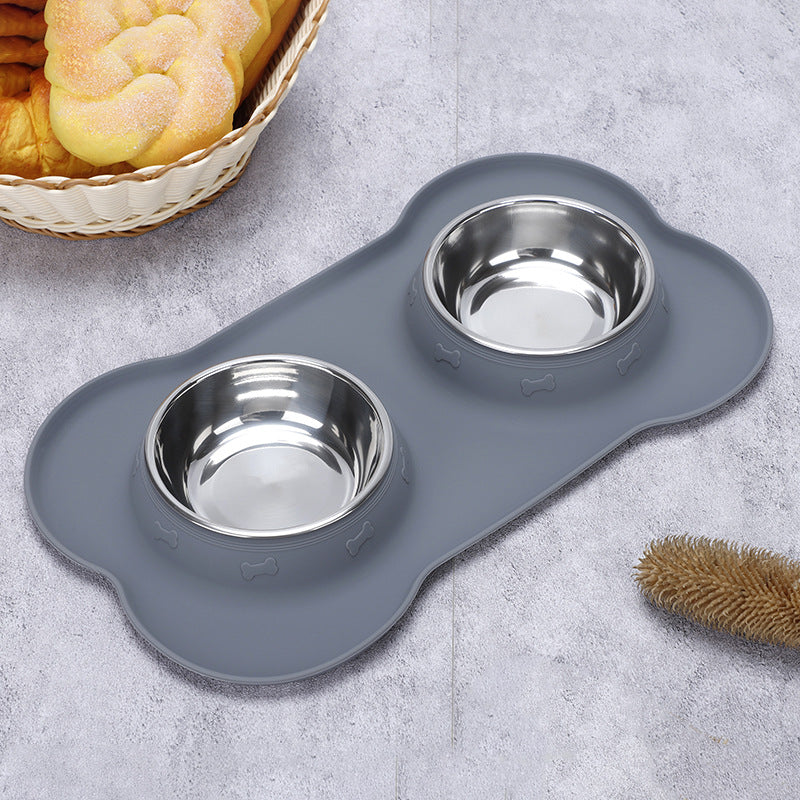Luxury Silicone Foldable Anti-Spill Pet Double Bowl – Portable Travel Bowl for Cats & Dogs — Prime Trend Market