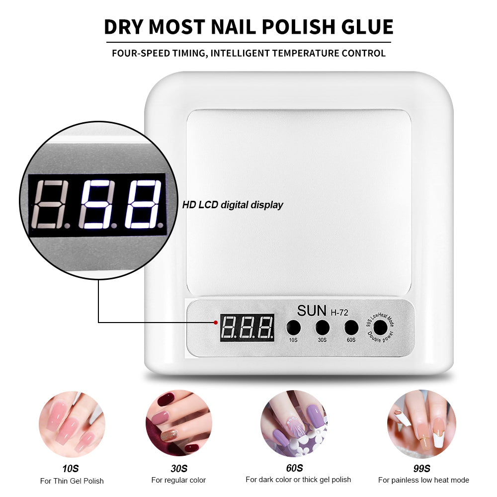 Professional UV LED Nail Lamp – Large Curing Light with Arm Rest | 72 LEDs, 4 Timer Settings — Prime Trend Market
