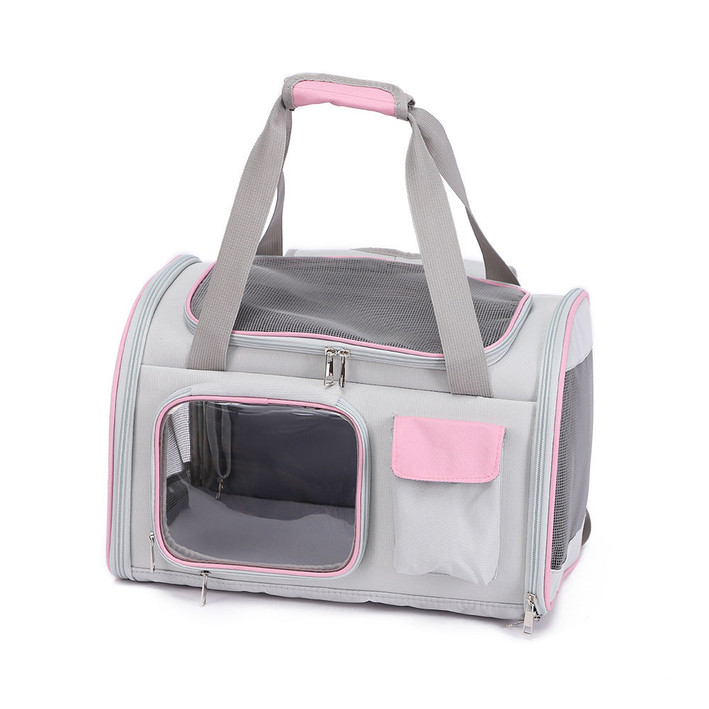 Luxury Foldable Dual-Purpose Pet Shoulder Bag – Cat & Small Dog Carrier — Prime Trend Market