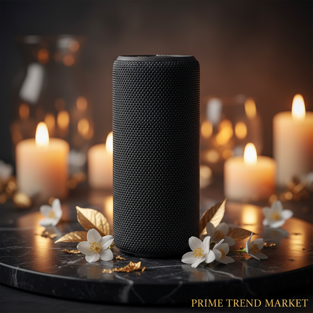 Fabric Waterproof Bluetooth Speaker — IPX4, TWS Stereo, 12H Battery & 20M Range — Eliza & Tuan
