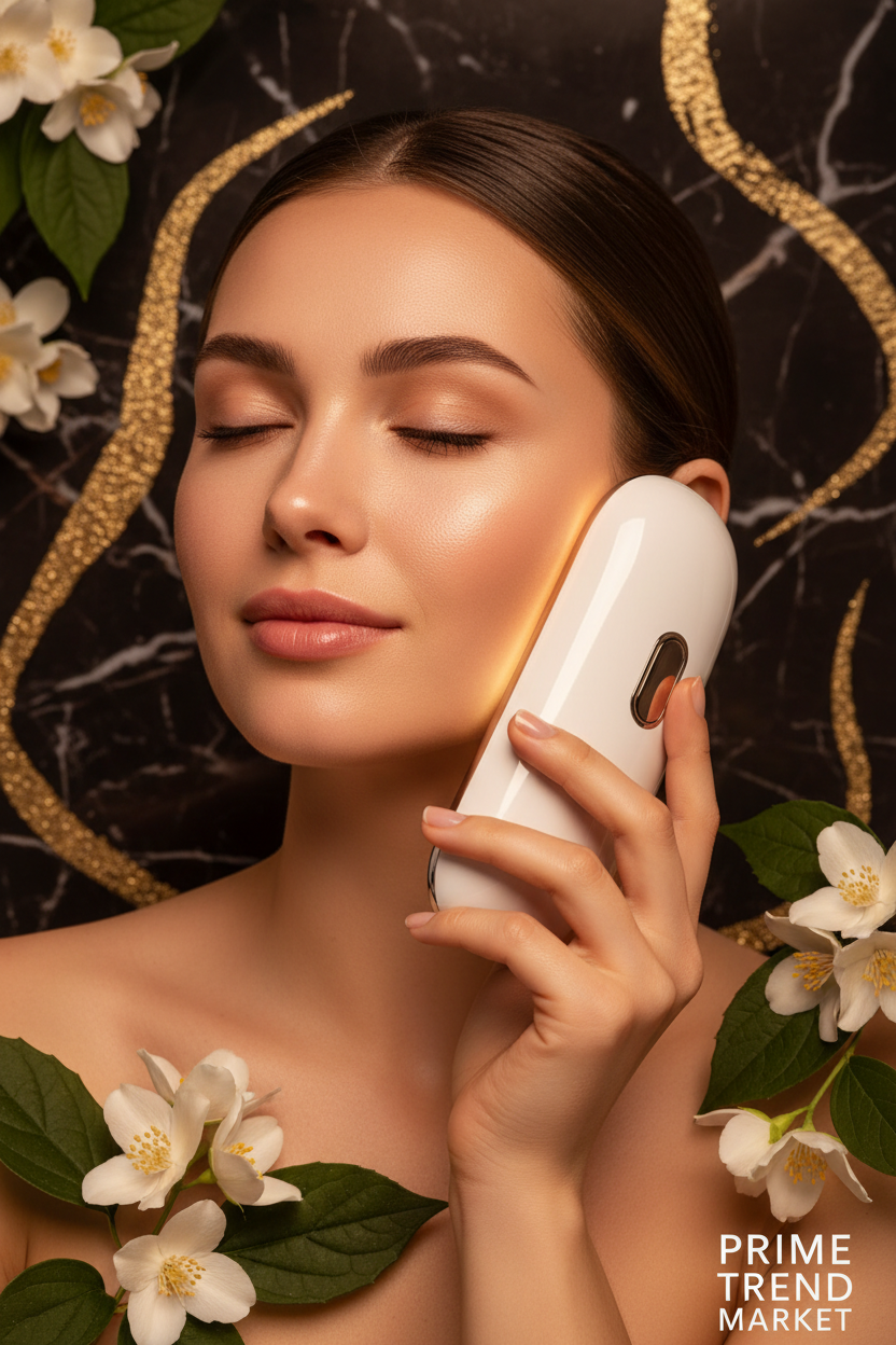 Luxury Home Facial Beauty Device — LED Light Therapy, Skin Renewal & Rejuvenation Tool — Eliza & Tuan