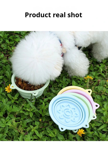 3-in-1 Collapsible Pet Travel Bowl — Slow Feeder, Suction Cup & Collar Hook — Prime Trend Market