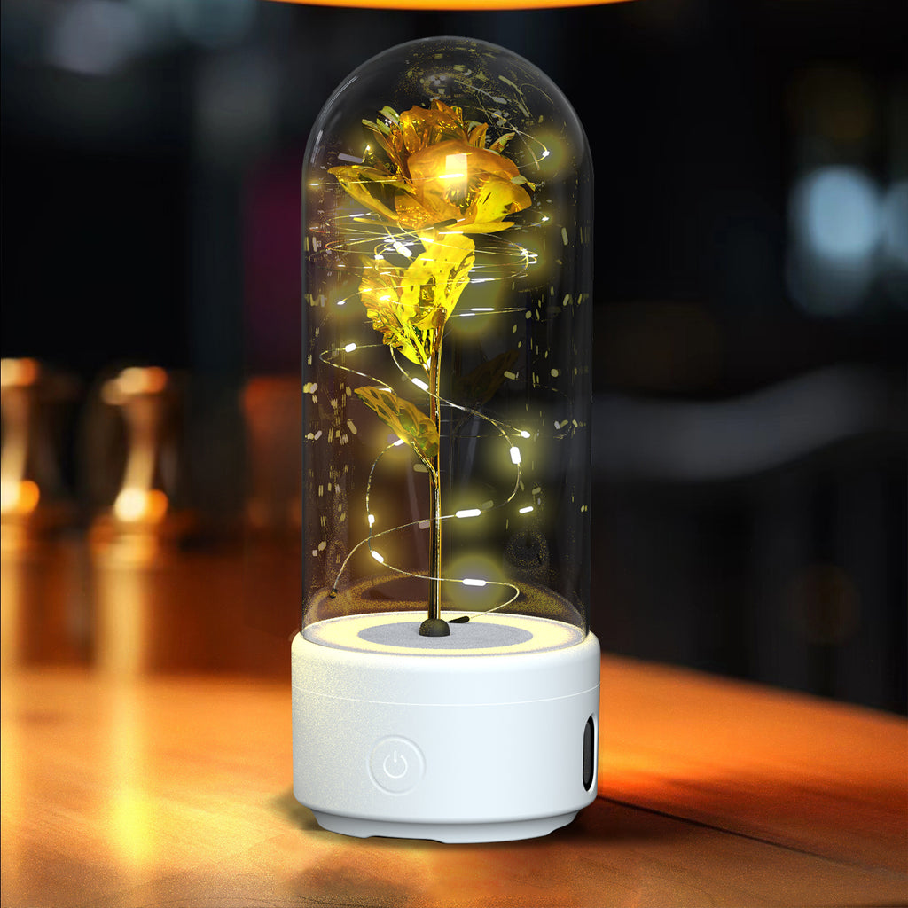 Rose LED Night Light in Glass Dome | Bluetooth Speaker | 10 Colors | Perfect Gift for Her — Prime Trend Market