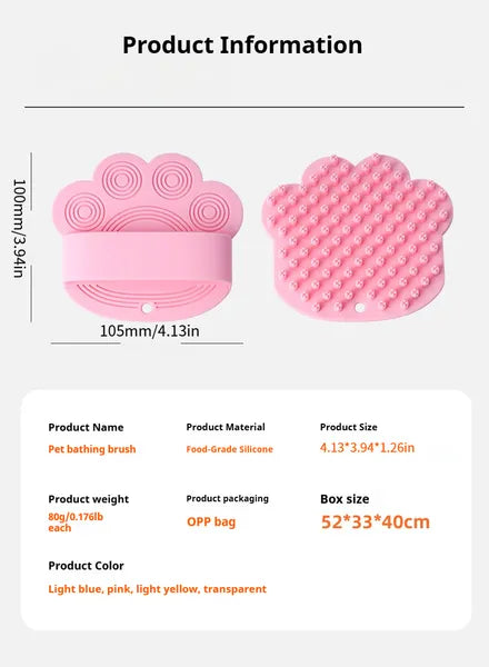 Pet Bath Massage Brush — Soothing Rubber Grooming Comb for Dogs & Cats — Prime Trend Market