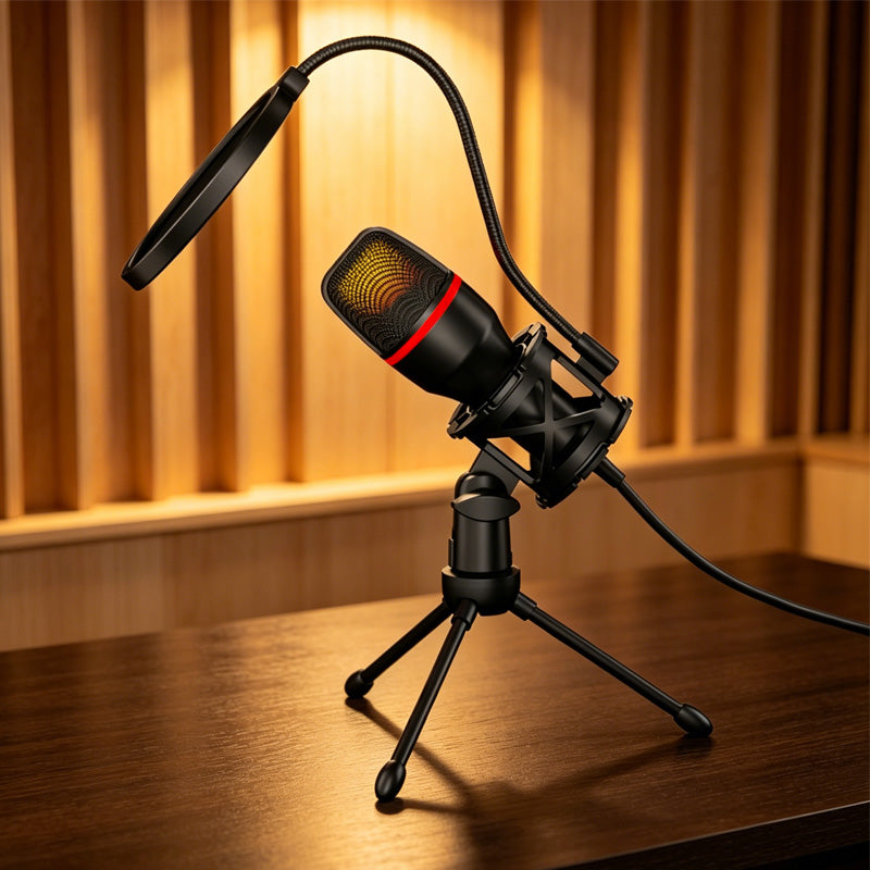 Creator Audio Kit — USB Desktop Mic, Mic Stand & Wireless Clip-On Mic — Prime Trend Market
