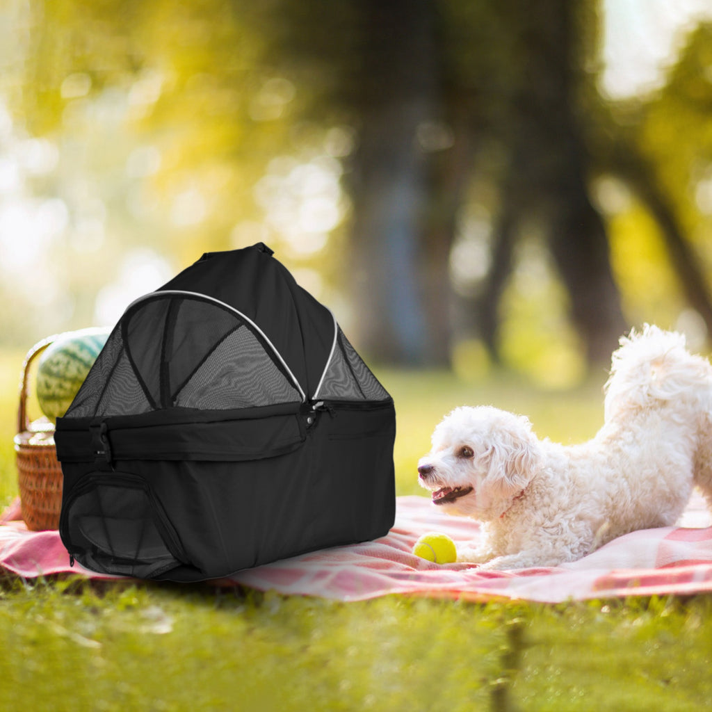 Premium 4-Wheel Foldable Pet Stroller — Travel Jogger with Removable Carrier & Storage — Prime Trend Market