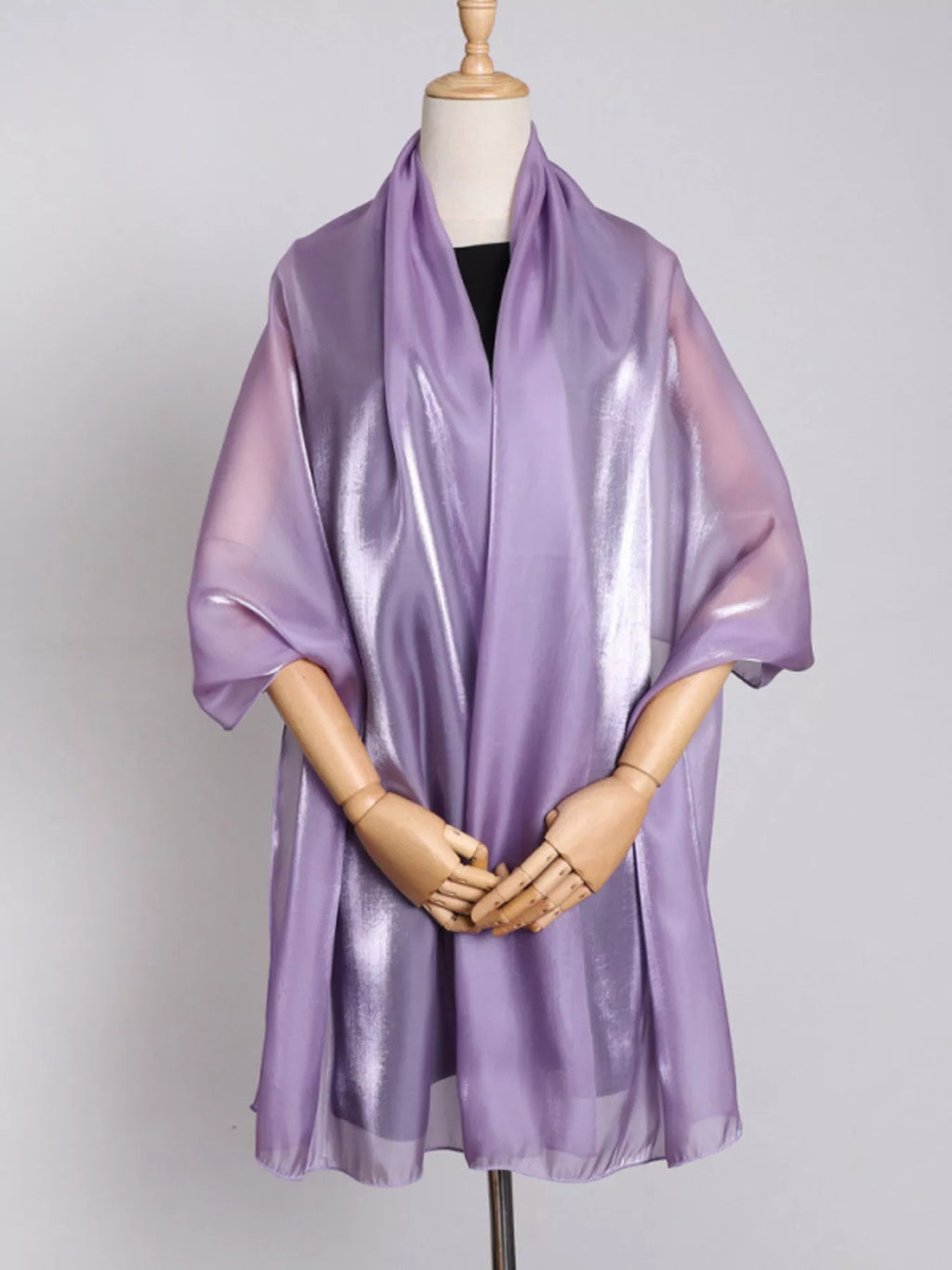 Solid-Color Polyester Organza Scarf
