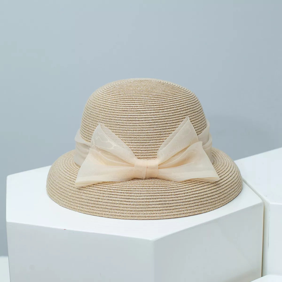 Ribbon Bow Polyester Sun Hat