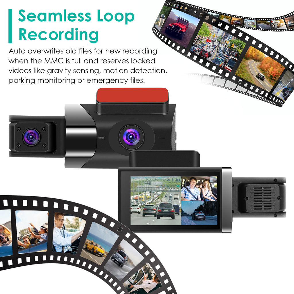 2K 3-Channel Dash Cam | GPS + WiFi | G-Sensor | Parking Monitor | Night Vision | App Control — Prime Trend Market