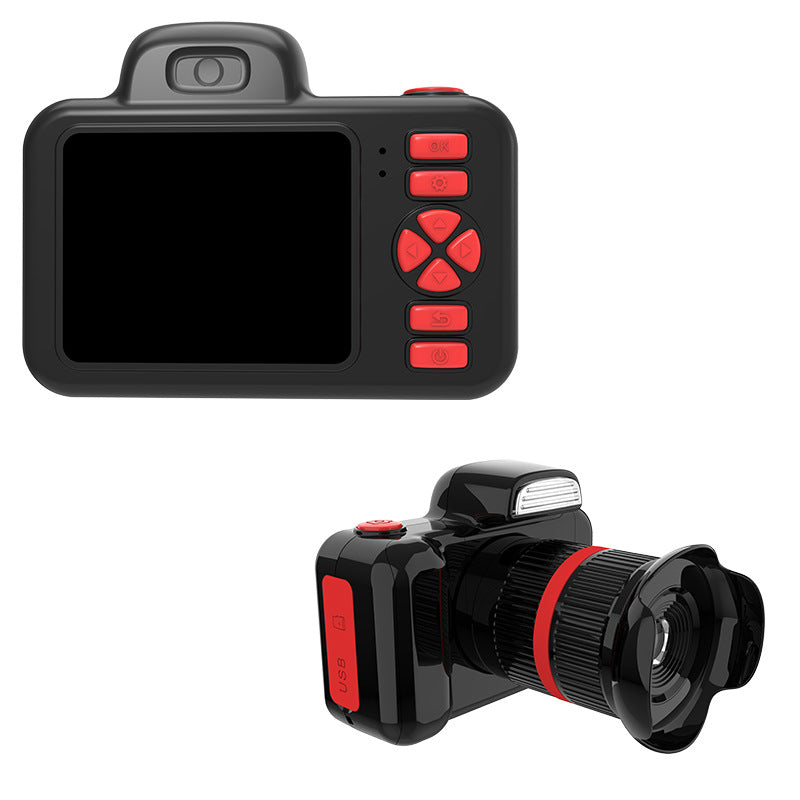 KidShot™ Mini HD Camera — Children's Digital DSLR-Style Cam in Black, Pink & Sky Blue — Prime Trend Market