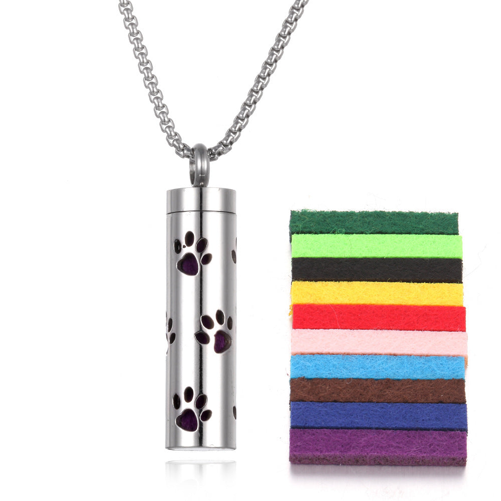 Aromatherapy Essential Oil Pendant Necklace — Titanium Steel Diffuser Locket | 16 Styles + Cotton Pads — Prime Trend Market