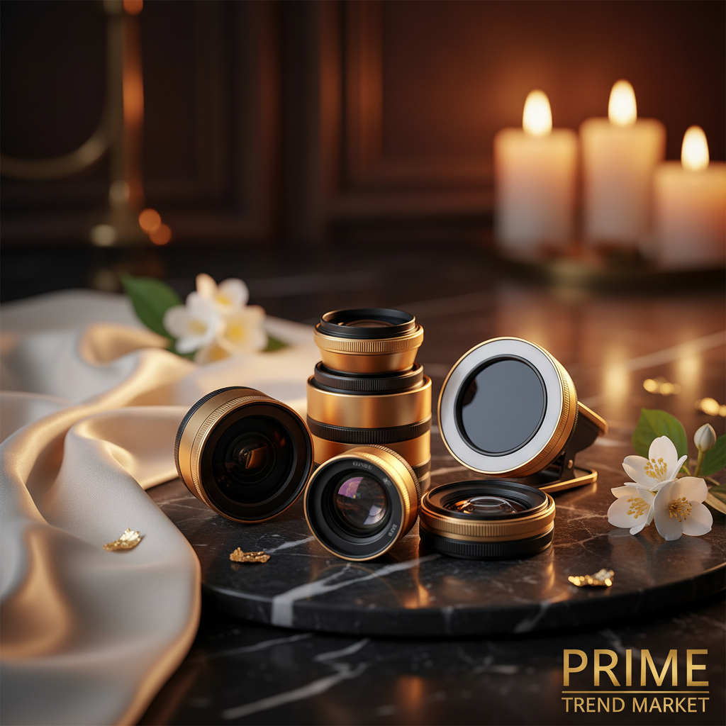 Luxury Pro Creator Smartphone Lens Kit with LED Fill Light — Wide Angle, Macro & Fisheye | 4K HD — Prime Trend Market